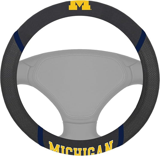 FANMATS NCAA Unisex-Adult Embroidered Steering Wheel Cover
