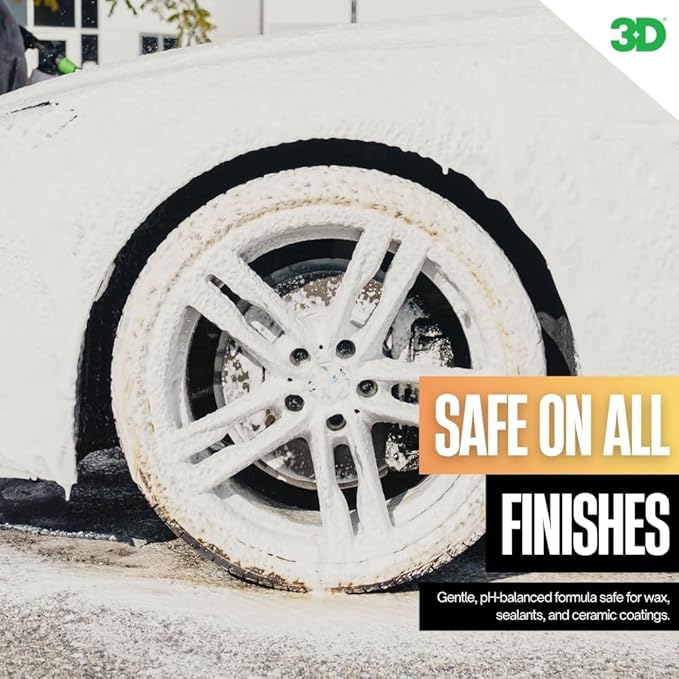 3D Ultimate Wash 64 Oz – pH Neutral Car Wash Soap with Ultra Foam – Scratch-Free, High-Foaming Car Soap for Paint Protection – Safe for All Finishes