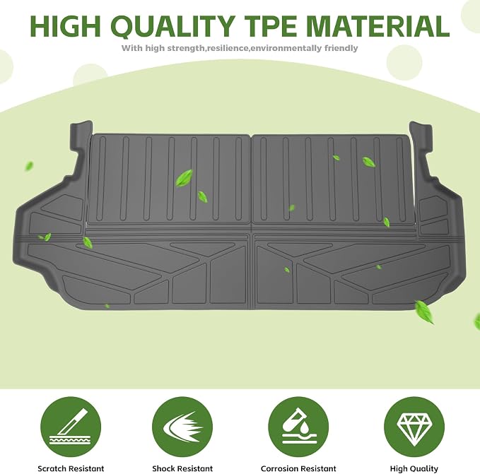 Trunk Mat for 2025 2026 Toyota 4Runner 7 Seats Gas, Rear Cargo Mat All Weather TPE Protector Trunk Liner Accessories(Not for Hybrid EV/i-Force MAX)