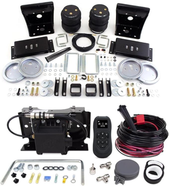 TrendsAuto Air Lift LoadLifter 5000 Air Spring Kit & WirelessAir 2nd Gen Compressor EZ Mount fits 2005 2010 F250 F350 Super Duty 4WD RWD | Dual-Path Control | Includes TrendsAuto Decal
