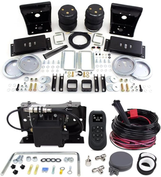 TrendsAuto Air Lift LoadLifter 5000 Air Spring Kit & WirelessAir 2nd Gen Compressor EZ Mount fits 2005 2010 F250 F350 Super Duty 4WD RWD | Dual-Path Control | Includes TrendsAuto Decal