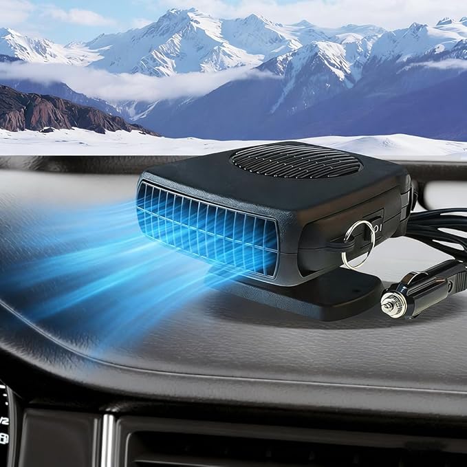 Car Fan and Heater 2 in 1, 200W 12V Air Conditioners for Car,Portable Fan for Vehicle Rotatable Defroster Demister Cooling Fans for SUV,RV