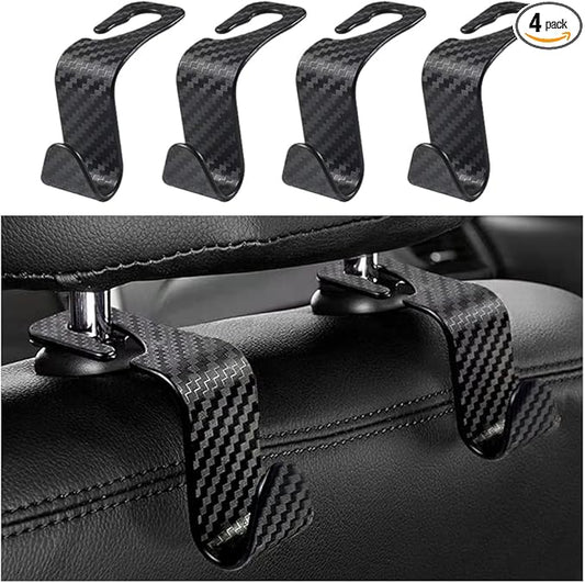 Utility Car Headrest Hidden Hook 33lb(Max) Car Hooks for Purses and Bags,Hat Holder for Truck Seat Hanger Storage Organizer for Coats,Umbrellas,Grocery Bags,Handbags Universal Car Accessories