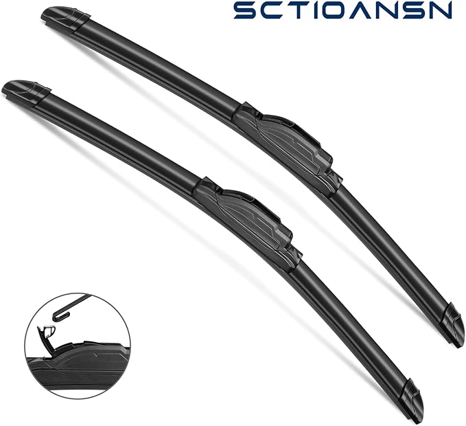 3Pcs Windshield Wipers for Fiat 500 2012 2013 2014 2015 2016 2017 2018 2019, Original Equipment Premium All Weather Wiper Blades for My Car- 24"/14"/12A" (Pack of 3) J- HOOK