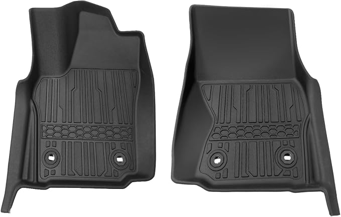 TripleAliners for Tacoma 2024 2025 2026 | Floor Mats First Row ONLY | for Double Cab & Access Cab All Weather Liners Compatible with 2024+ Toyota Tacoma Accessories (Fit Auto Trans), 2PC