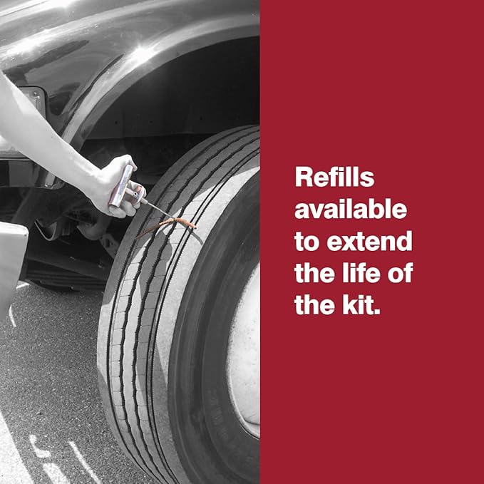 Safety Seal Tire Repair Kit – Truck Deluxe Kit, 30 Repairs (8"), 4.75" Probe, Case Kit, Tubeless Tire Repair for Trucks & Commercial Vehicles