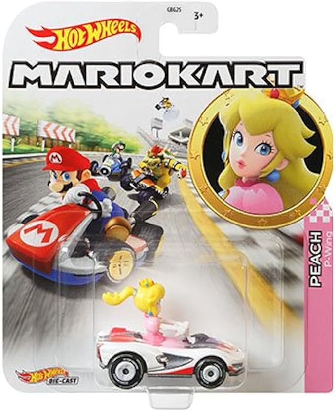 Hot Wheels Mario Kart Die-Cast Character Cars Collection, Bundle of 8, Nintendo Gaming Vehicles GBG25-957M