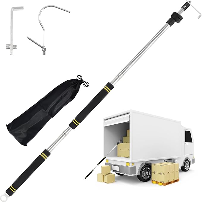 Bed Buddy Truck Tool,Cargo Grabber Pickup Truck Bed Thickened Stainless Steel Telescopic 33-74inch wear-Resistant complimentary Storage Bag Professional Cargo Grabber Reach Retriever Tool