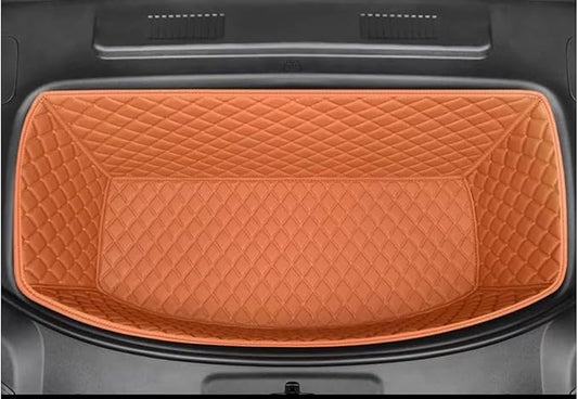 EV Frunk Mat Front Trunk Mat Custom for Electric Car - All-Weather, Full Coverage Protect Front Trunk(Brown)