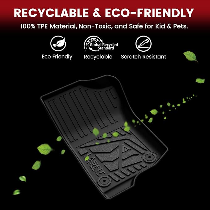 LASFIT Floor Mats for Jeep Wrangler Unlimited 4XE 2021-2025 4 Door Without Subwoofer, Plug-in Hybrid EV-Gas (PHEV), All Weather Car Mats Floor Liners Cargo Liner Seatback Cargo Mat Black
