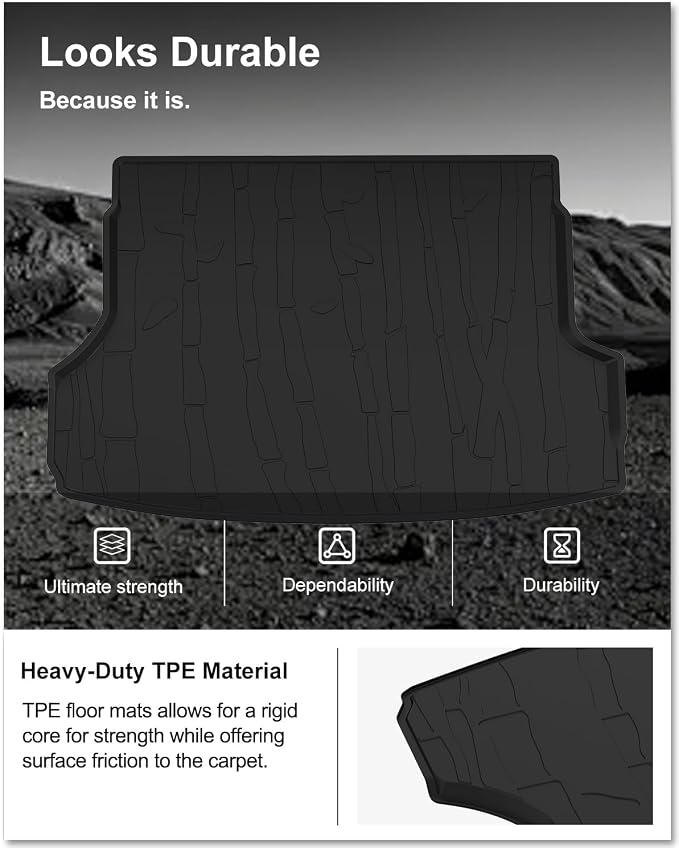 KIWI MASTER Cargo Mat for 2019-2026 Subaru Forester (Non-Hybrid), OEM Replacement J501SSJ300, All Weather Car Rear Trunk Mat, Custom Fit TPE Tray Liner, Black