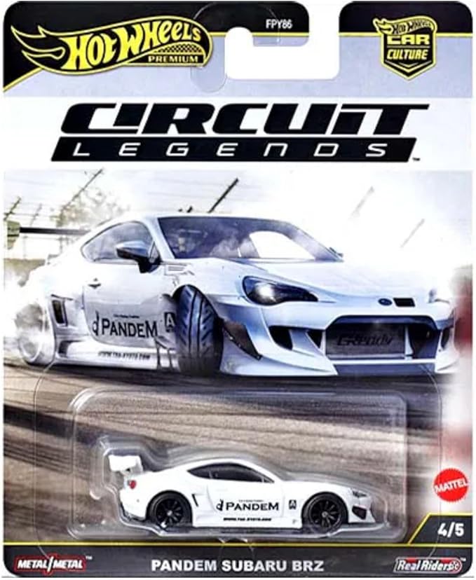 Hot Wheels Circuit Legends Die‑Cast Racing Set – Porsche, Ferrari, Ford & Subaru Icons, 1:64 Scale, Ages 3+ (Pack of 5) FPY86-961K