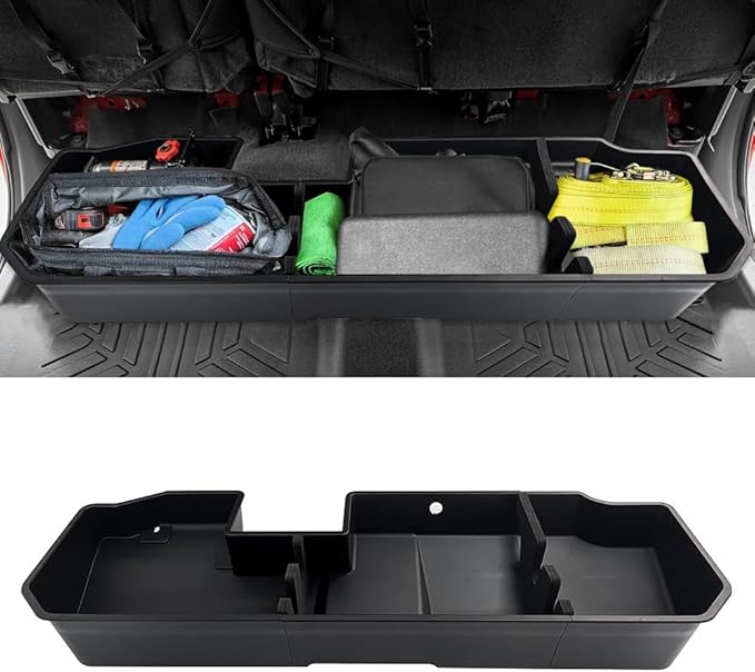 MAXDOM Under Seat Storage Organizer Box for (2019-2026) Chevy Silverado 1500 / GMC Sierra 1500 (2020-2026) 2500HD 3500HD | Double & Crew Cab Rear Underseat