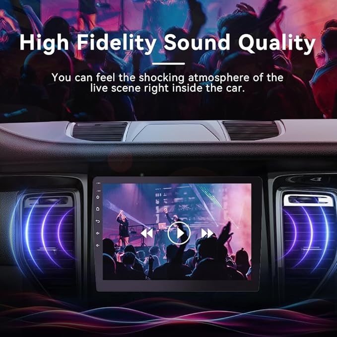 Haudio 10.1 Inch Double din car Screen,with wireles CarPlay and Android Auto,HD Touch Screen Car Stereo with Mirror Link, Bluetooth 5.0, Backup Camera, AUX,FM/AM Transmitter|Double din carplay Radio