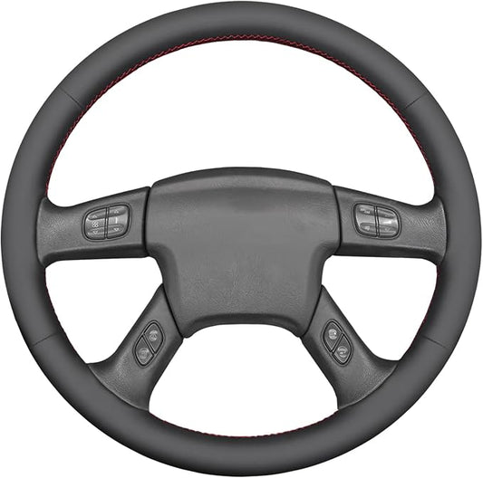 MEWANT Hand-Stitched Steering Wheel Cover for Chevy Silverado 1500 2500 3500 2003-2006 Trailblazer 2002-2009 Custom Wrap