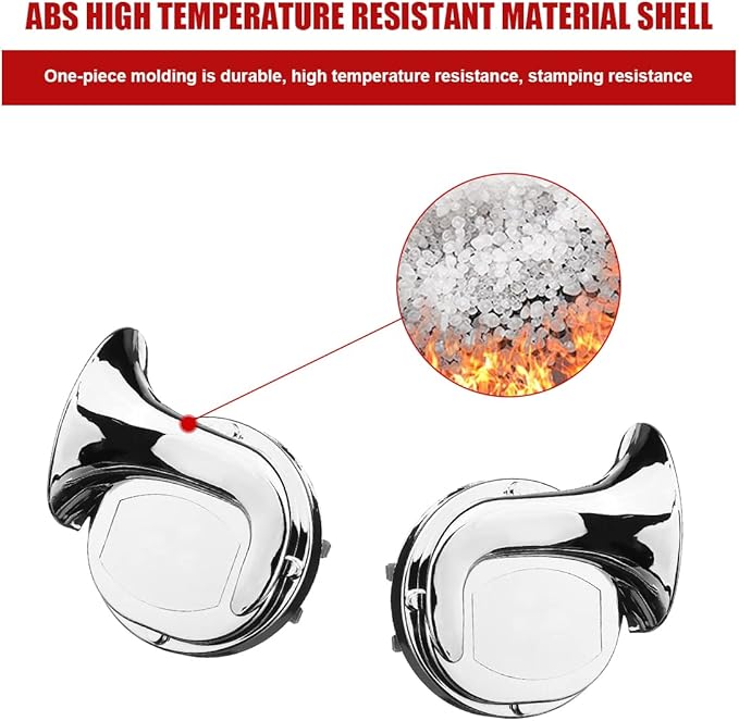 Super Loud Train Horns, Car Waterproof Durable Air Electric Snail Horn, 12V Raging Sound Air Horns Replacement Kit, Automotive Accessories Universal for Car, Motorcycle, Truck, Bike, Boat (Silver)