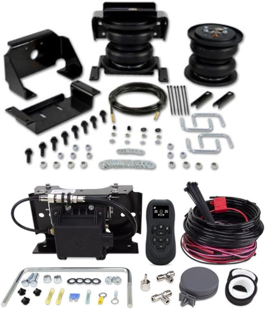 TrendsAuto Air Lift LoadLifter 5000 Air Spring Kit & WirelessAir 2nd Gen Compressor EZ Mount fits 2004 2026 F450 F550 Commercial Chassis | Includes TrendsAuto Decal