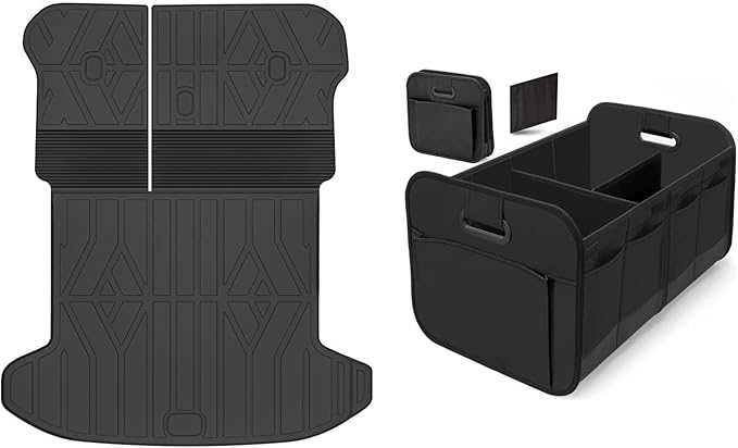 Cargo Trunk Mat with Backrest Mats for Kia Sportage 2023-2025 2026,All Weather Protection TPE Heavy Duty Cargo Liner Sportage Accessories,Black
