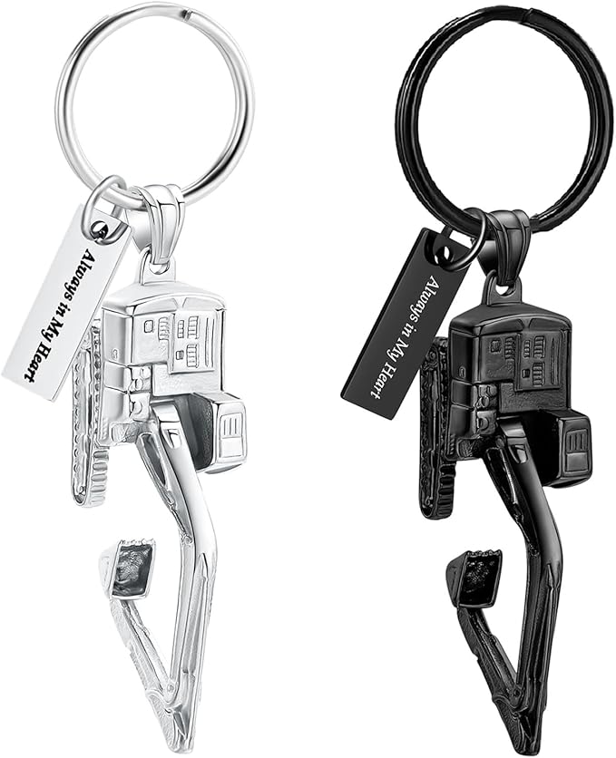 shajwo Cremation Jewelry 18 Wheeler Semi Truck Urn Keychain for Ashes for Women Men Memorial Human Ashes Pendant