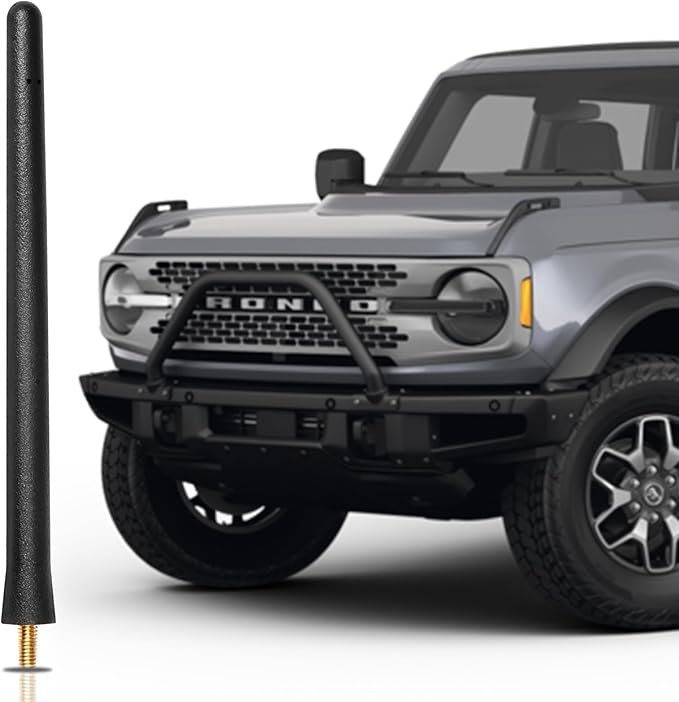 6 3/4 Short Antenna for Ford Bronco 2021-2025 Antenna Replacement Bronco 2021 2022 2023 2024 2025 Ford Bronco Accessories, Male End Antenna, Not for 2025 Bronco