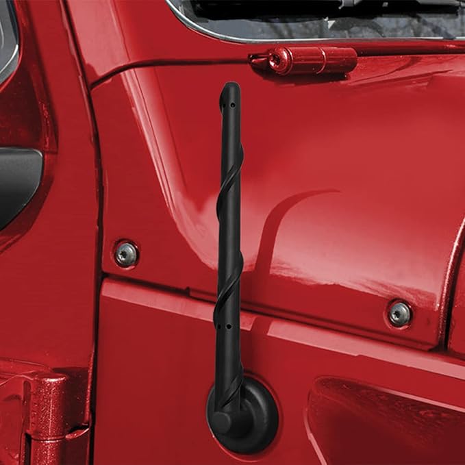 Short Antenna for 2007+ Jeep Wrangler Accessories JK JL Unlimited Gladiator Accessories JT, 7 Inch for Jeep JKU JLU Sahara Rubicon Sport Willys 4xe Mojave High Altitude Radio Antenna Replacement