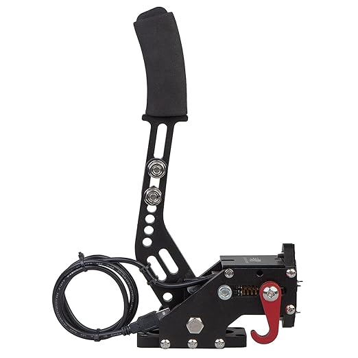 CNRAQR PC Racing Game USB Handbrake for 16Bit SIM for Racing Games, Compatible with G27 G29 G923 T500 T300 Simulate Linear Handbrake(Only PC System)