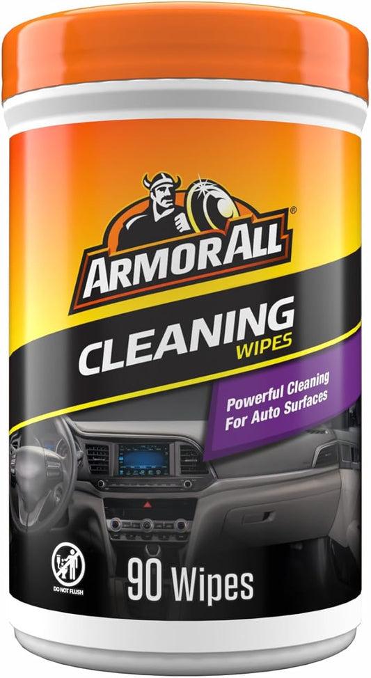 Armor All® Car Cleaning Wipes - 90 Count, Safely Cleans Interior Surfaces, Removes Tough Dirt, Matte Finish, Disposable and Convenient
