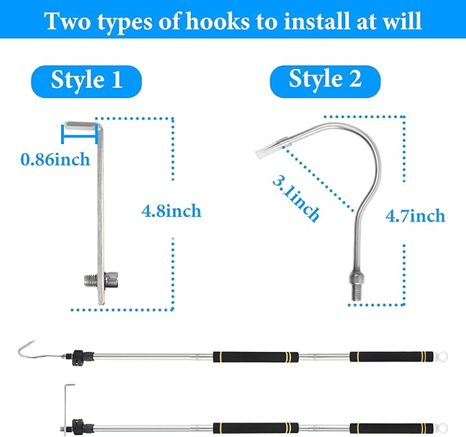 Cargo Grabber Reach Retriever Tool, Truck Cargo Grabber Adjustable 34-70inch wear-Resistant complimentary Storage Bag Professional Truck Bed Reach Tool Convenient and efficient Pickup