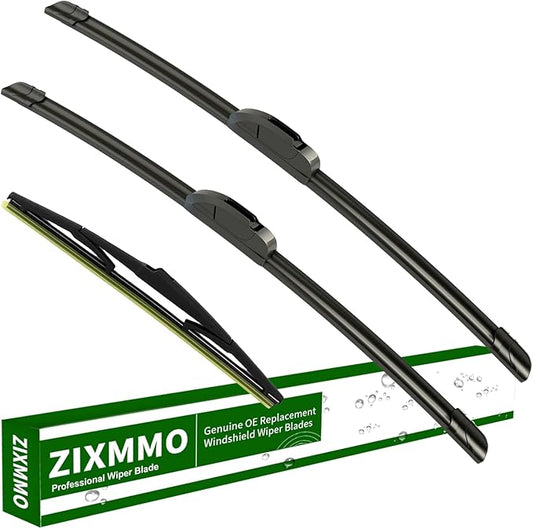 26"+16" windshield wiper blades with 12" Rear Wiper Blades Set Replacement for 2019-2020 2021 2022 2023 Toyota RAV4,2006-2015 Mazda 5 -Original Factory Quality Wipers (Set of 3)