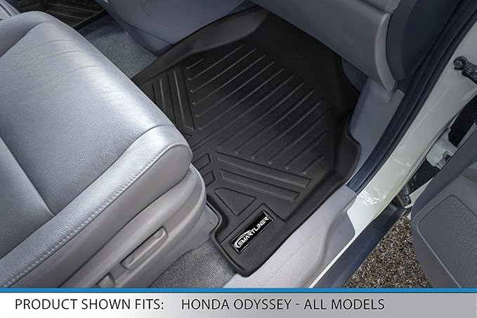 SMARTLINER Custom Fit Floor Mats 1st Row Liner Set for 2011-2017 Honda Odyssey
