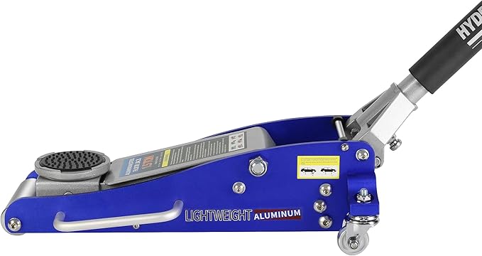 Floor Jack 1.5 Ton Hydraulic Low Profile Aluminum and Steel Car Jack, Lightweight Service Jack with Quick Lift Dual Pump, 3,000 lb Capacity, Lift Range 3.3"-18.5",Blue