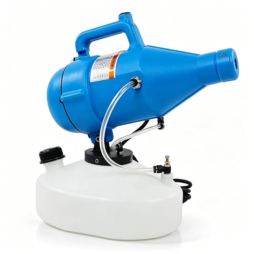 Portable Electric ULV Fogger Sprayer, Electric ULV Portable Fogger Sprayer Machine Atomizer Mist Cold 32.8ft Spraying for Hotel School 4.5L(1.2 Gallon) (US Plug 110V)