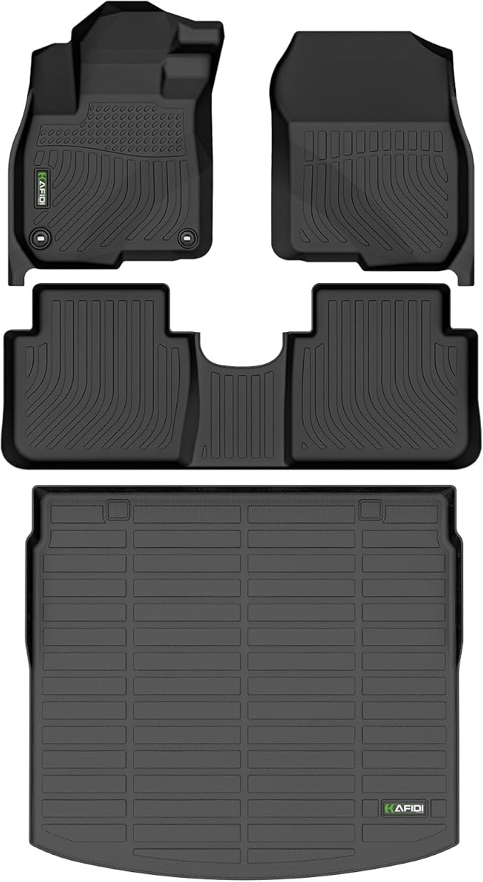 HAFIDI® Car Mats & Cargo Liner Set Fit for 2017-2022 Honda CRV Floor Mats for CRV All Weather Floor Liners TPE Automotive Accessories (NOT for Hybrid) (Cargo Liner Only for Upper Position) - Black
