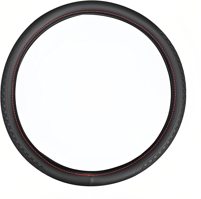 18 Inch Steering Wheel Cover for Semi Trucks - Premium Soft-Touch Faux Leather with No-Slip Grip, Fits Big Rig, RV & 18 Wheeler (Black, 18 inch)