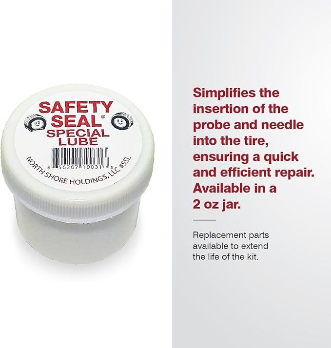 Safety Seal Tire Repair Kit – Truck Deluxe Kit, 30 Repairs (8"), 4.75" Probe, Case Kit, Tubeless Tire Repair for Trucks & Commercial Vehicles