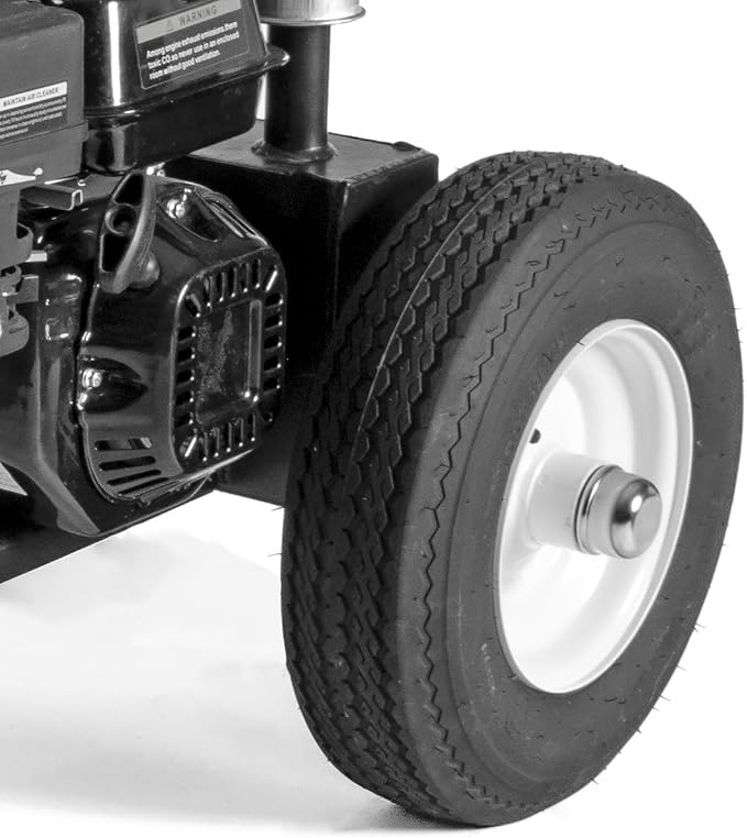 1" Bearing Log Splitter Wheel with Tire 4.8" wide X 8" diameter.