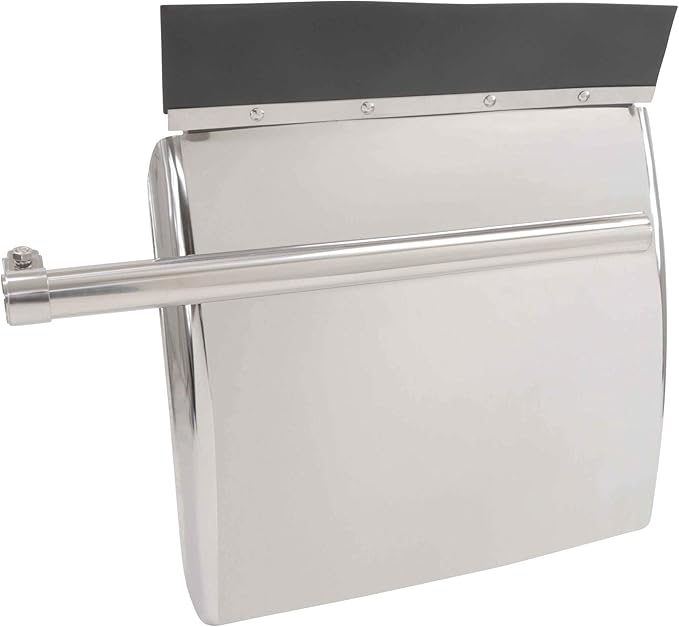 Mytee Products 24"x24" Stainless Steel Quarter Fender for Semi Truck - Mounting Tube Bracket Kit Included - Accessories for Kenworth Freightliner Peterbilt