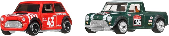Hot Wheels Premium Car Culture Pack with Two 1:64 Scale Vehicles, Unique Couples, Real Riders, Metal/Metal Chassis, Collectors Toy, JBK97