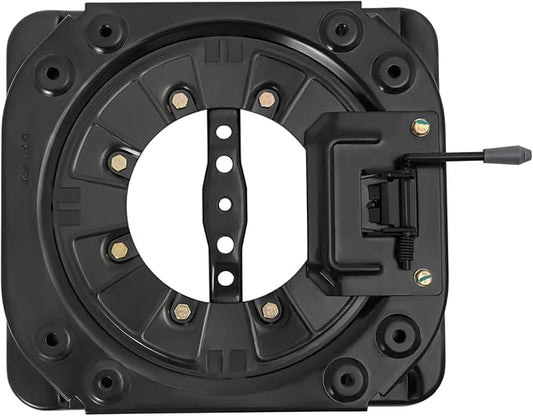 Steel Plate Swivel Seat Base, 360° Rotatable Sitz-Drehsockel W/Push Handle, 3.0mm Cold-Rolled Steel Plate & 4-Point Locking Design,Base Load 130kg For Vans Rvs Commercial Vehicles.