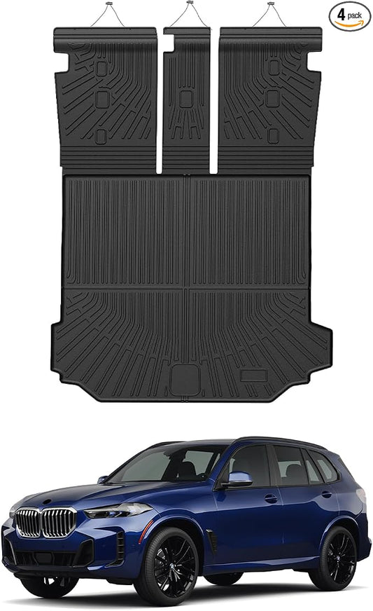 Mixsuper Cargo Liner for B M W X5 (G05) 2026 2025-2019, All Weather Trunk Mat Backrest Mat TPE Back Seat Cover Protector for X5 Accessories