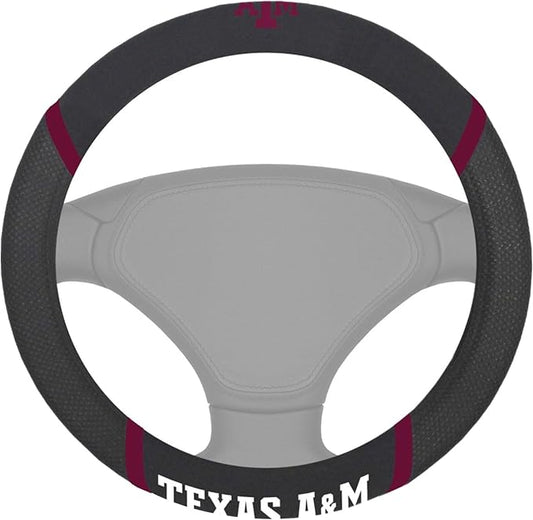 FANMATS NCAA Unisex-Adult Embroidered Steering Wheel Cover