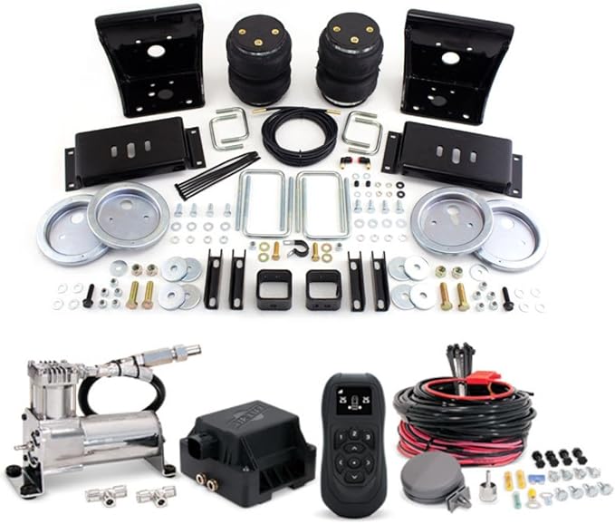 TrendsAuto Air Lift LoadLifter 5000 Air Spring Kit & WirelessAir 2nd Gen Compressor fits 2005 2010 F250 F350 Super Duty 4WD RWD | Dual-Path Control | Includes TrendsAuto Decal