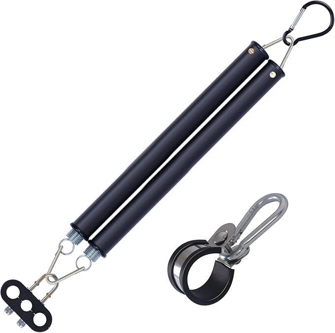 CheeMuii 20" Double Tender Spring Kit with 3in1 Hose Holder and 3-Hole Clamp Holder Heavy Duty Tender Spring for Semi Truck Air Lines Kit 2 Style Air Lines Holders for Semi Truck Trailer Tractor