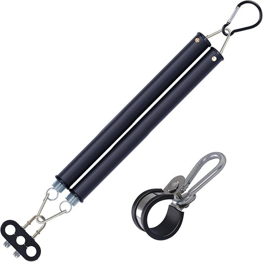 CheeMuii 20" Double Tender Spring Kit with 3in1 Hose Holder and 3-Hole Clamp Holder Heavy Duty Tender Spring for Semi Truck Air Lines Kit 2 Style Air Lines Holders for Semi Truck Trailer Tractor