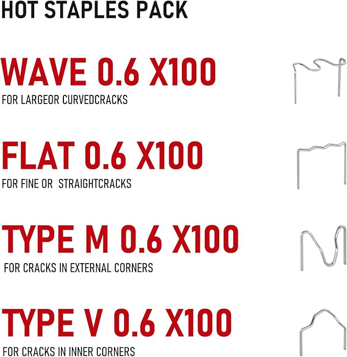 RX WELD 2 in 1 Plastic Welder Kit, 400PCS PCS Hot Staples & Rods for Repair, Professional Welding Gun for Car Bumper, Kayak, ABS, PP, PE, Plastic Toys & DIY (110V)