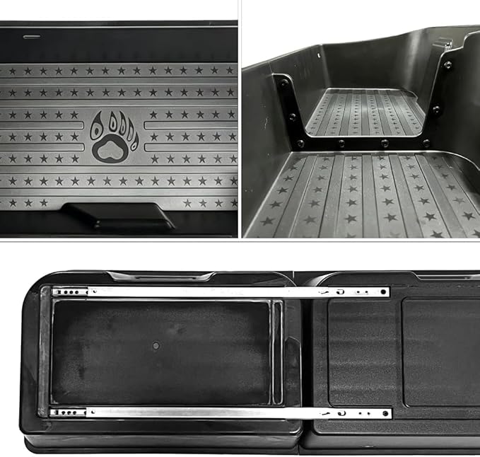 MAXDOM Under Seat Storage Fit for (2015-2026) F150 SuperCrew/Crew Cab (2017-2026) F250 F350 F450 F550 Super Duty Rear Underseat Organizer Box