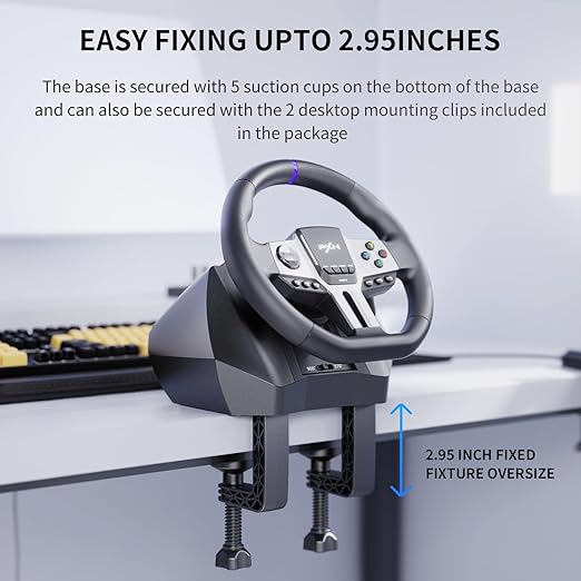 PXN Gaming Steering Wheel - V9 GEN2 Racing Wheel 270/900° Car Simulation with Pedal and Shifter, Paddle Shifters Driving Wheel for PC, PS4, Xbox One, Xbox Series X|S