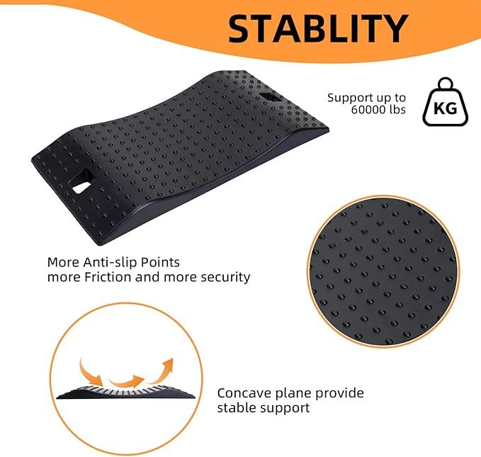 Tire Saver Ramps Rubber Fitted Wheel Design Car Tire Ramps for Flat Spot and Flat Tire Prevention, Durable Anti-Slip Pads for Storage with Handbag, Easy to Carry (4 Pack)