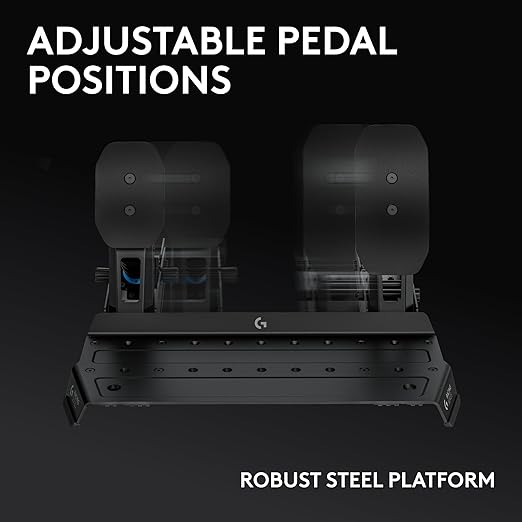 Logitech G RS Pedals - Sim Racing Pedals with 75 kg Load Cell Brake, Adjustable Pedal Positions, Modular Design, Robust Extendable Steel Frame