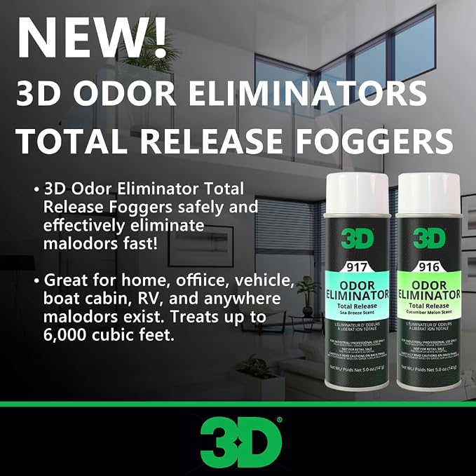 3D GLW Odor Eliminator & Total Release Fogger – Powerful Air Freshener Duo for Long-Lasting Odor Neutralization